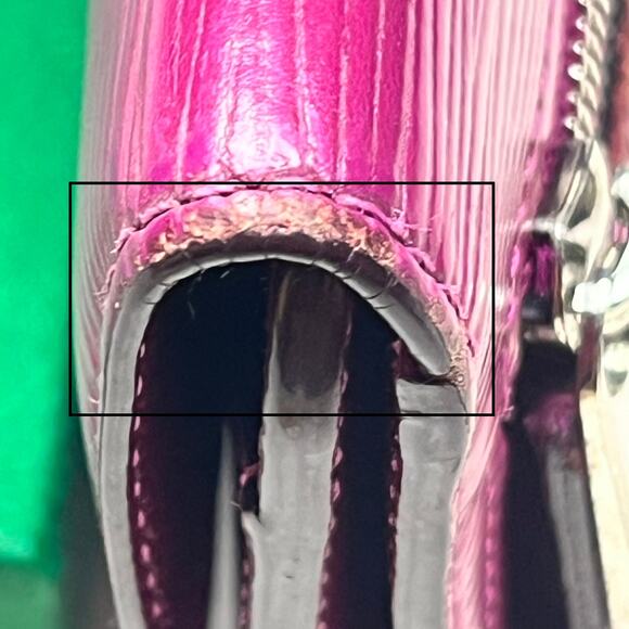 Louis Vuitton Eugenie Epi Leather Trifold Long Wallet Grenade Silver Hardware - Picture 11 of 16